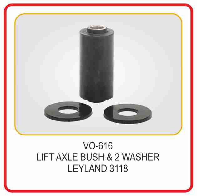 Lift Axle Bush & 2 Washer  Leyland -3118 (od-60 Mm, Id-22 Mm, Length-132 Mm)